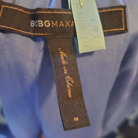 BCBGMAXAZARIA Silk Blend Blue Dress - Picture 4 of 4